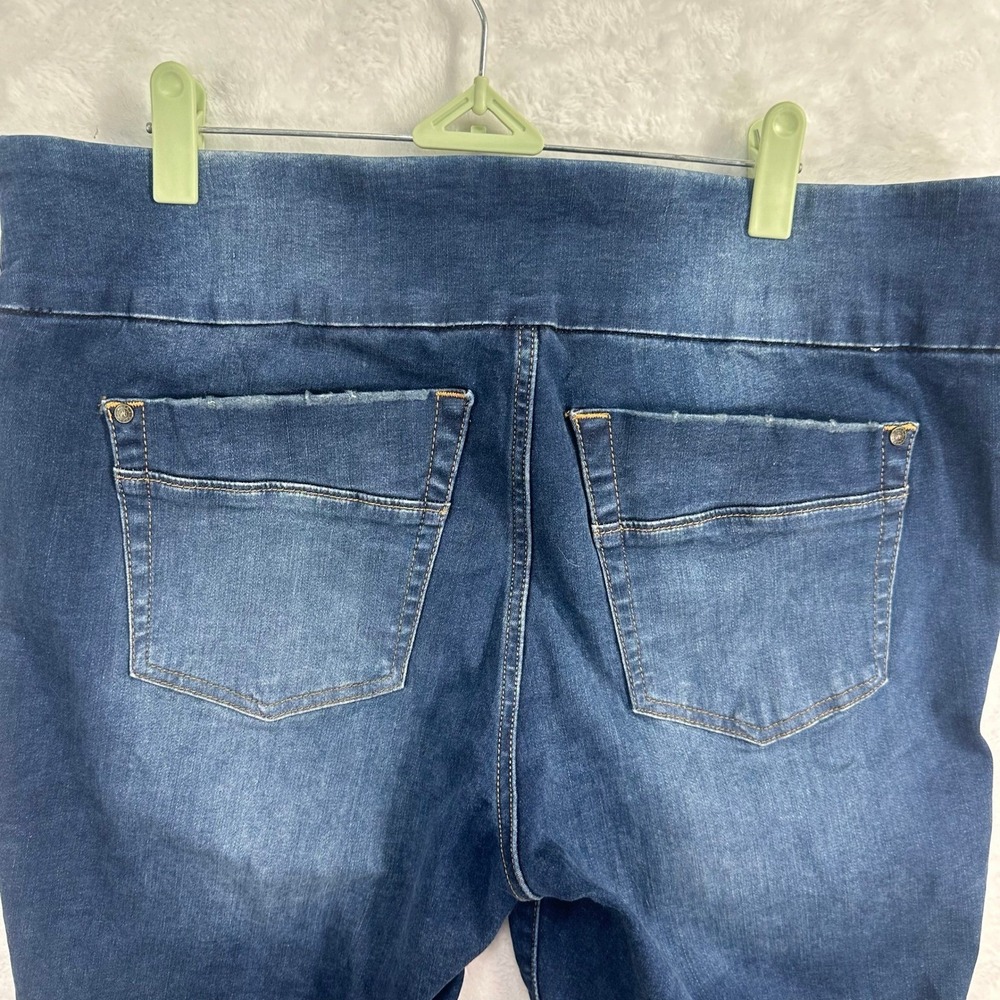 Rock & Republic Fever Pull On Jeans Women 18 Blue RX Slimming Skinny Stretch - Picture 7 of 8